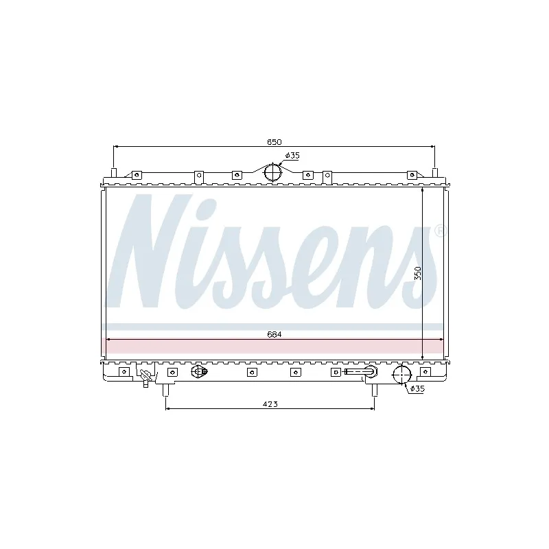 Radiateur, refroidissement du moteur NISSENS 62867
