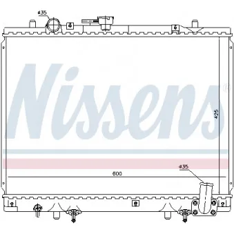 Radiateur, refroidissement du moteur NISSENS 628974