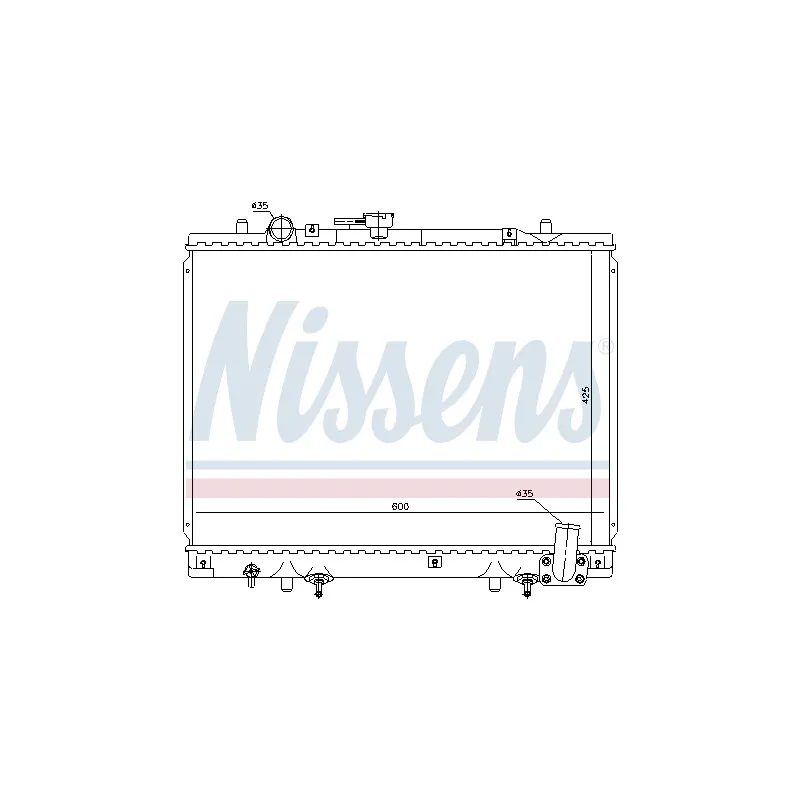 Radiateur, refroidissement du moteur NISSENS 628974