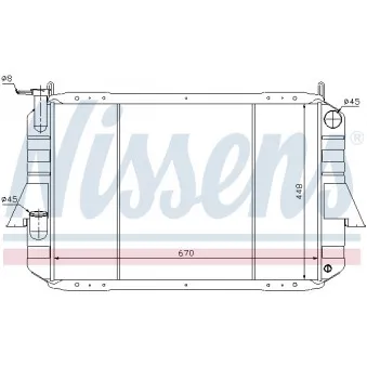 Radiateur, refroidissement du moteur NISSENS 62915