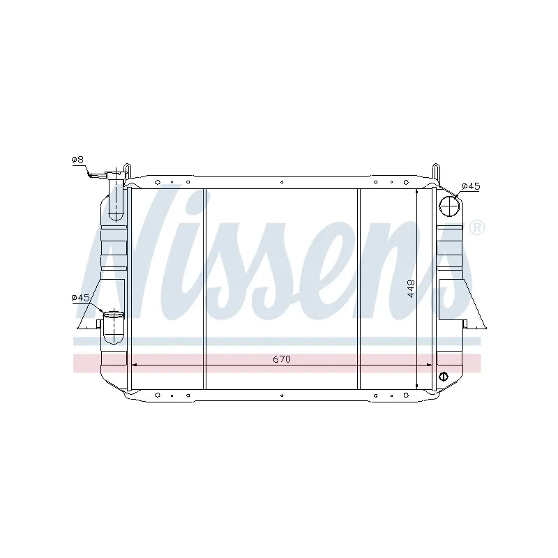 Radiateur, refroidissement du moteur NISSENS 62915