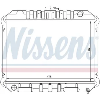 Radiateur, refroidissement du moteur NISSENS 62933