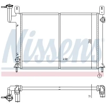 Radiateur, refroidissement du moteur NISSENS 62948