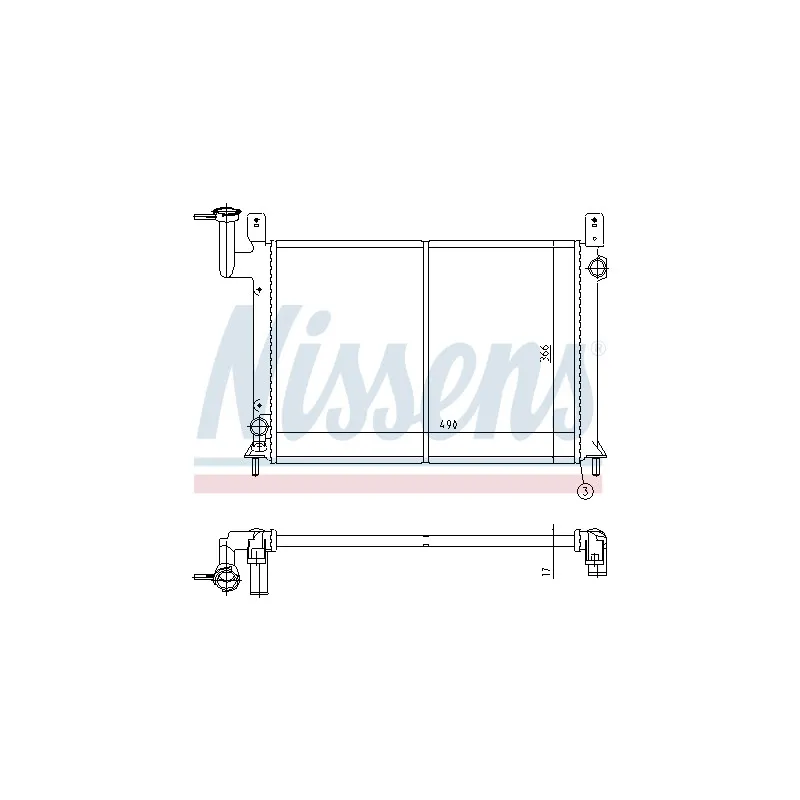 Radiateur, refroidissement du moteur NISSENS 62948