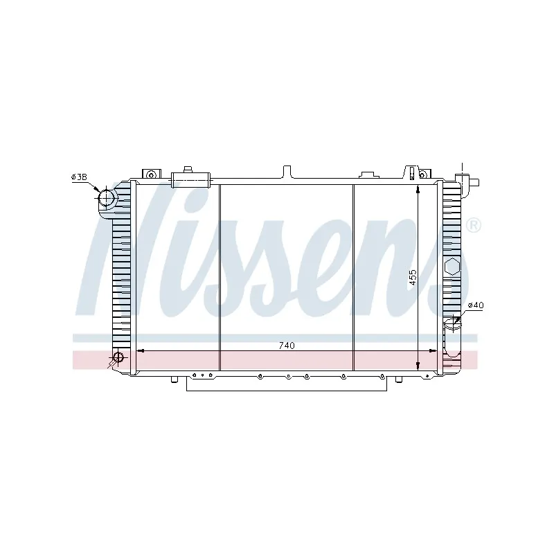 Radiateur, refroidissement du moteur NISSENS 62958
