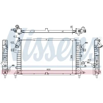 Radiateur, refroidissement du moteur NISSENS 63112A