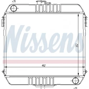 Radiateur, refroidissement du moteur NISSENS 63200