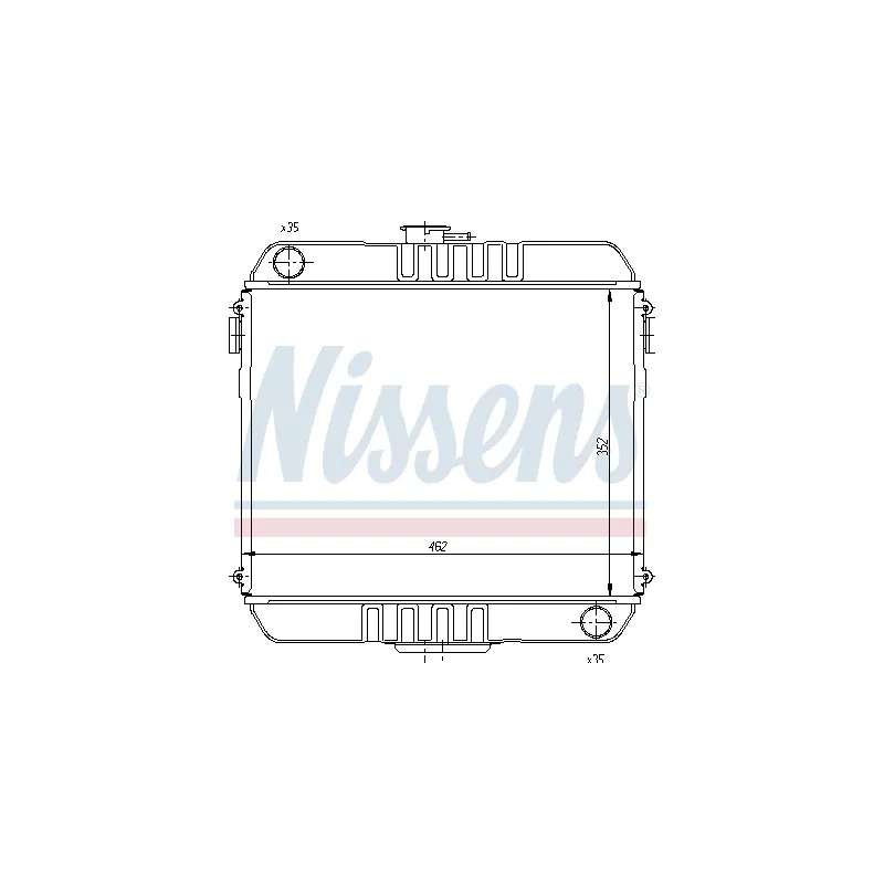 Radiateur, refroidissement du moteur NISSENS 63200