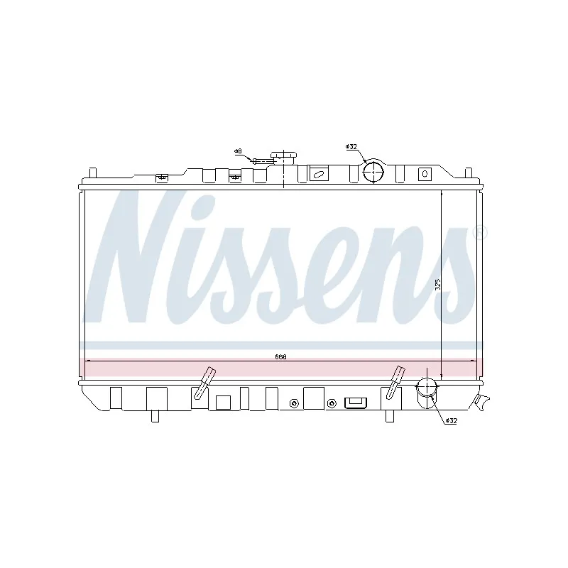 Radiateur, refroidissement du moteur NISSENS 63343