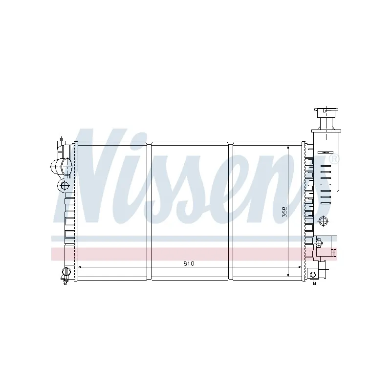 Radiateur, refroidissement du moteur NISSENS 63526