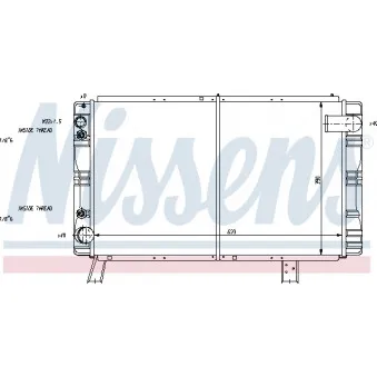 Radiateur, refroidissement du moteur NISSENS 63640