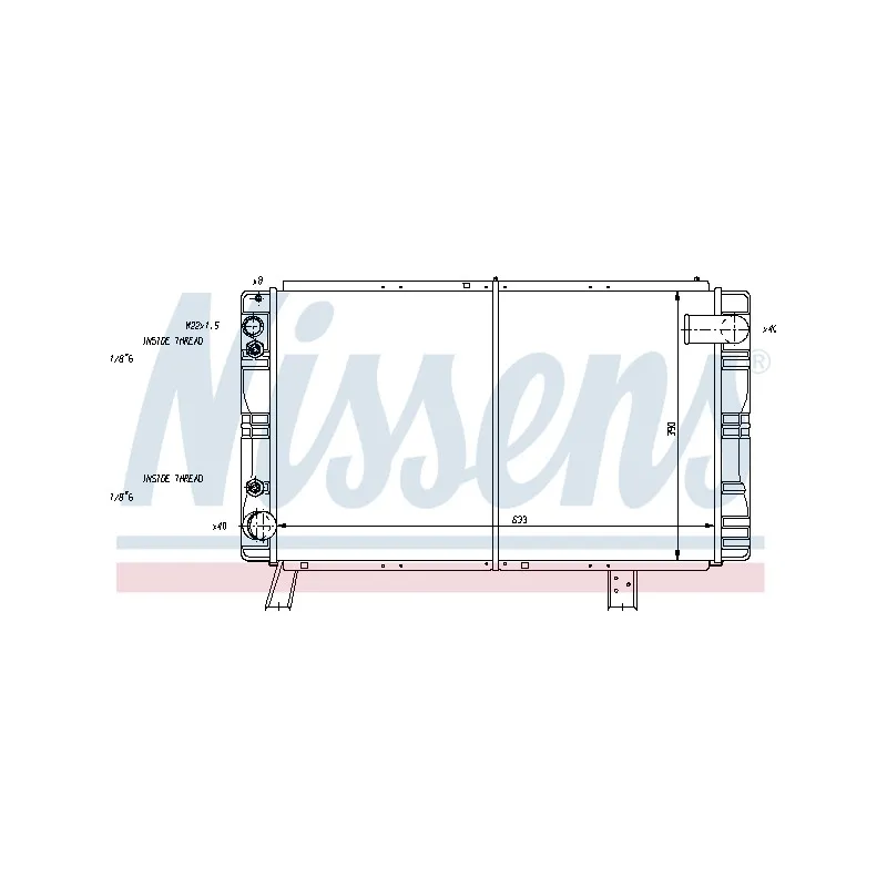 Radiateur, refroidissement du moteur NISSENS 63640