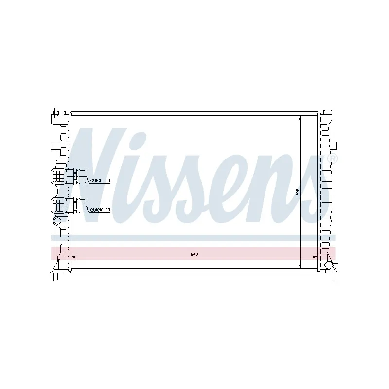 Radiateur, refroidissement du moteur NISSENS 63746