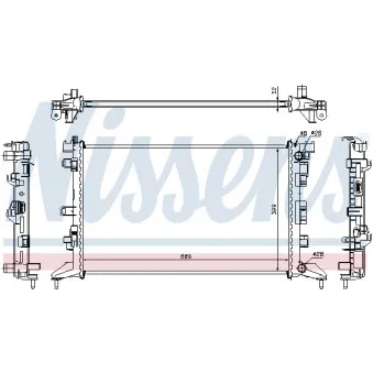 Radiateur, refroidissement du moteur NISSENS 637602
