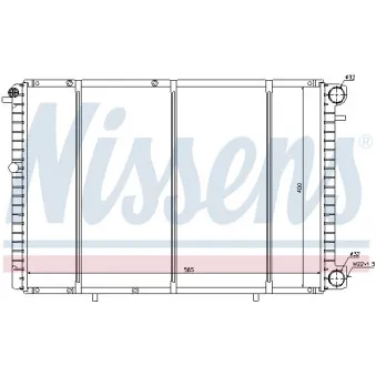 Radiateur, refroidissement du moteur NISSENS 63834