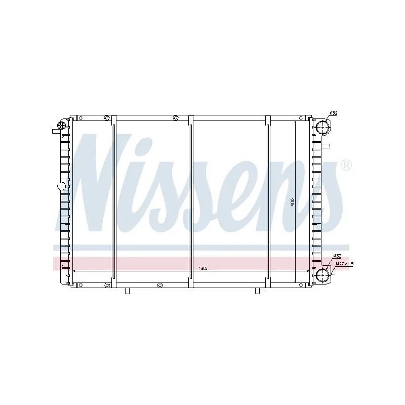 Radiateur, refroidissement du moteur NISSENS 63834