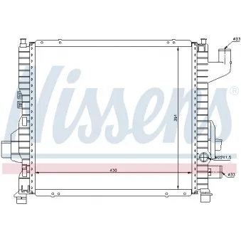 Radiateur, refroidissement du moteur NISSENS 63837A