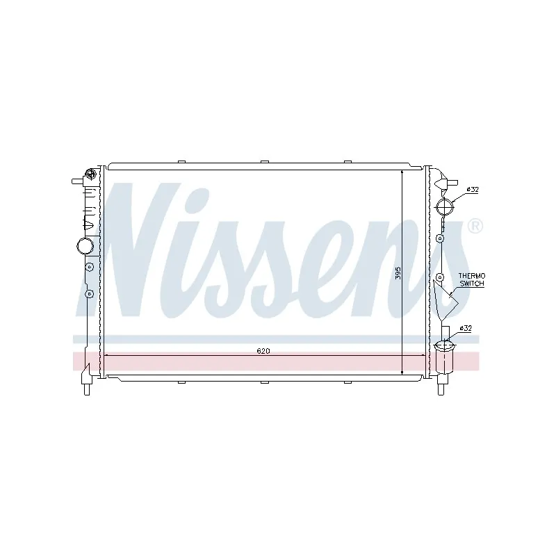 Radiateur, refroidissement du moteur NISSENS 63873