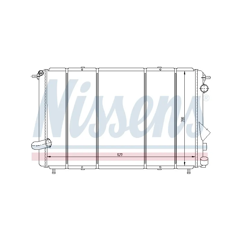 Radiateur, refroidissement du moteur NISSENS 63876