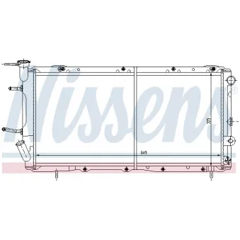 Radiateur, refroidissement du moteur NISSENS 64084