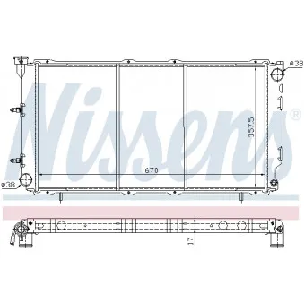 Radiateur, refroidissement du moteur NISSENS 640961