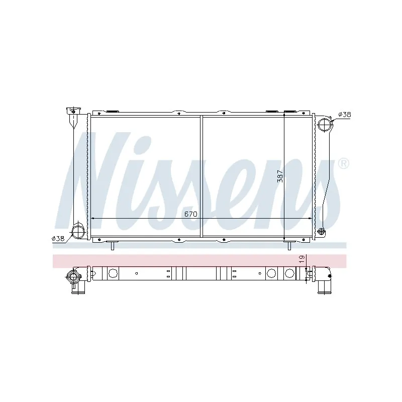 Radiateur, refroidissement du moteur NISSENS 64112