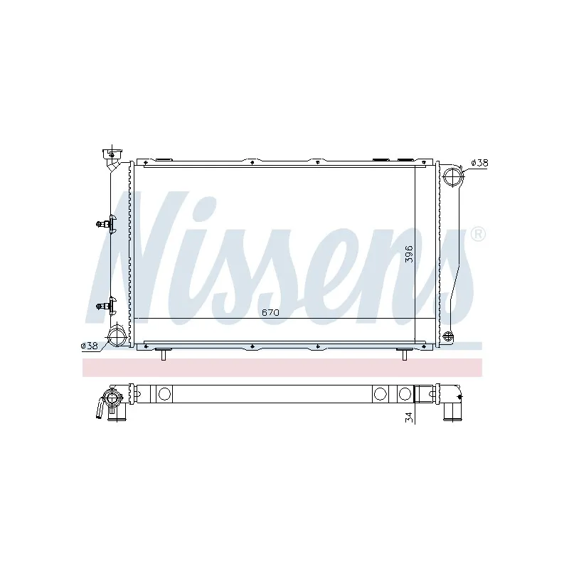Radiateur, refroidissement du moteur NISSENS 64113
