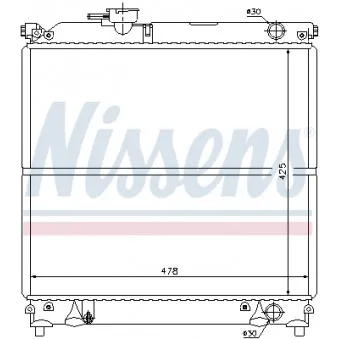 Radiateur, refroidissement du moteur NISSENS 64181