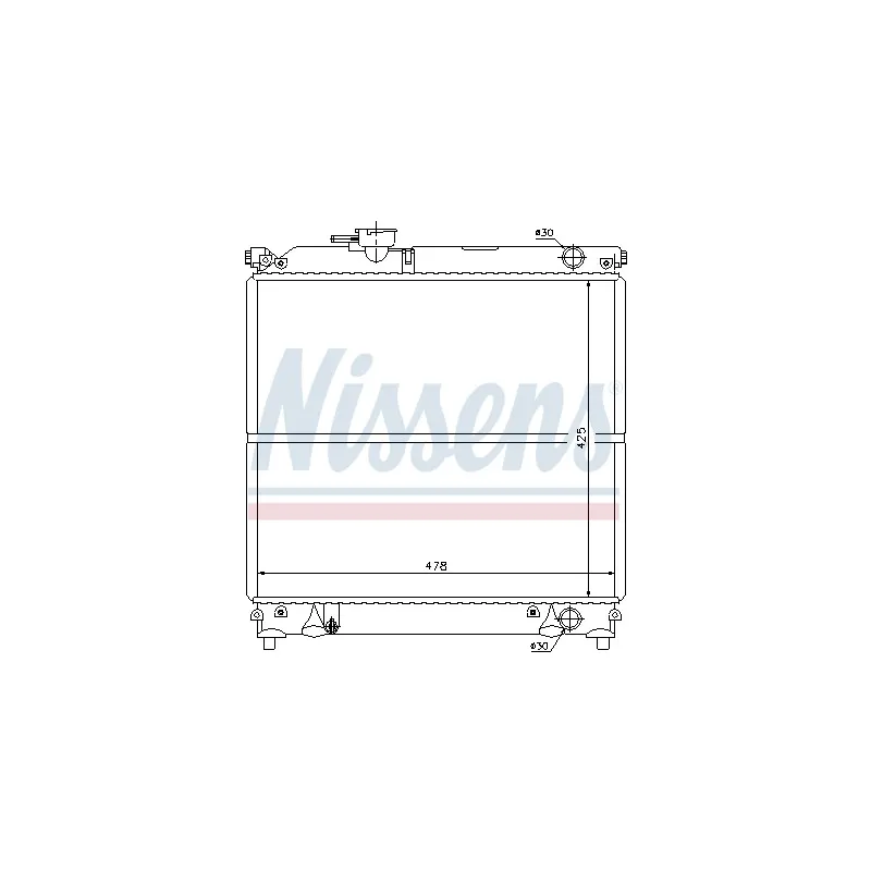Radiateur, refroidissement du moteur NISSENS 64181