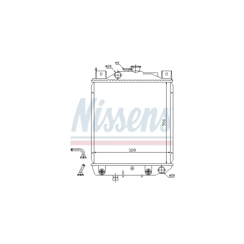 Radiateur, refroidissement du moteur NISSENS 64203