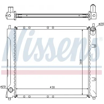 Radiateur, refroidissement du moteur NISSENS 64217A
