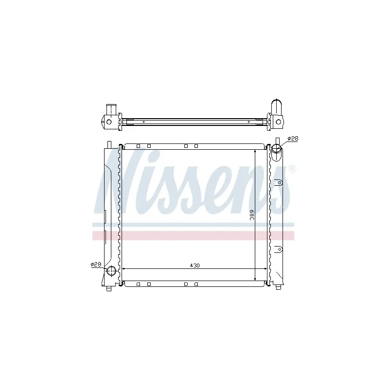 Radiateur, refroidissement du moteur NISSENS 64217A