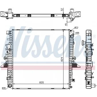 Radiateur, refroidissement du moteur NISSENS 64320A