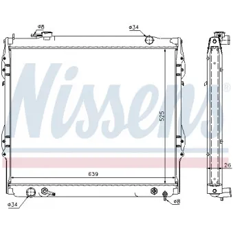 Radiateur, refroidissement du moteur NISSENS