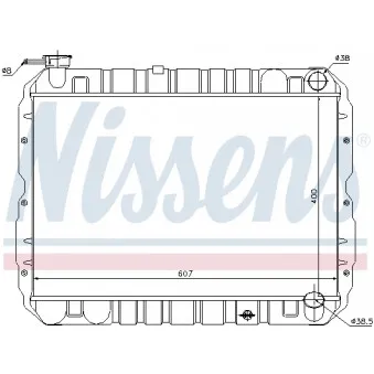 Radiateur, refroidissement du moteur NISSENS 64652