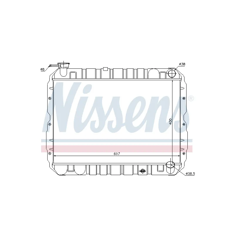 Radiateur, refroidissement du moteur NISSENS 64652