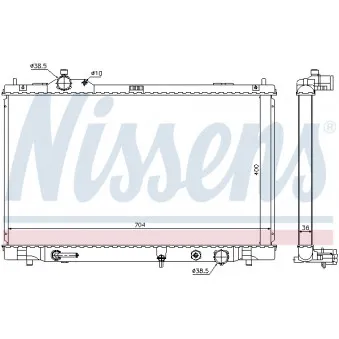 Radiateur, refroidissement du moteur NISSENS 646832