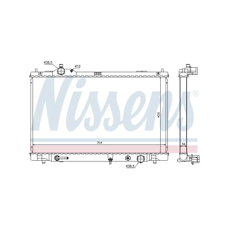 Radiateur, refroidissement du moteur NISSENS 646832