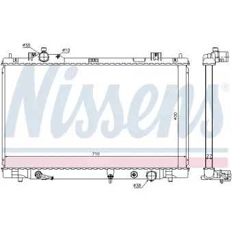 Radiateur, refroidissement du moteur NISSENS 646834