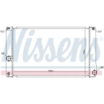 Radiateur, refroidissement du moteur NISSENS
