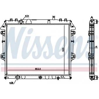 Radiateur, refroidissement du moteur NISSENS 646849