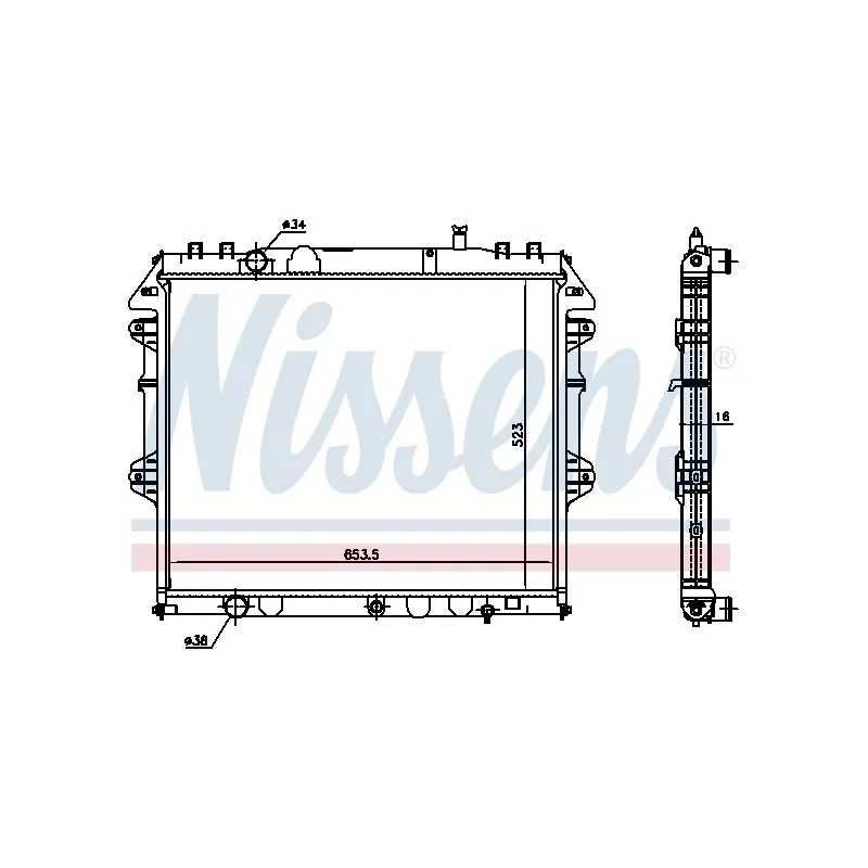 Radiateur, refroidissement du moteur NISSENS 646849