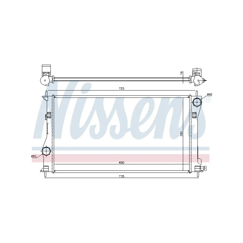 Radiateur, refroidissement du moteur NISSENS 646878