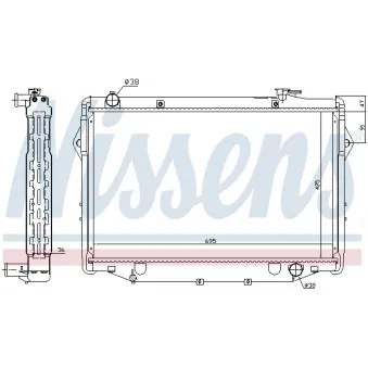 Radiateur, refroidissement du moteur NISSENS 646898