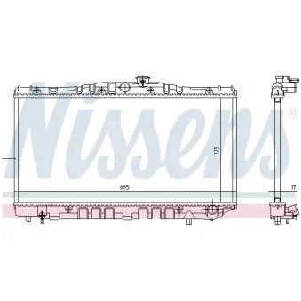 Radiateur, refroidissement du moteur NISSENS 64717