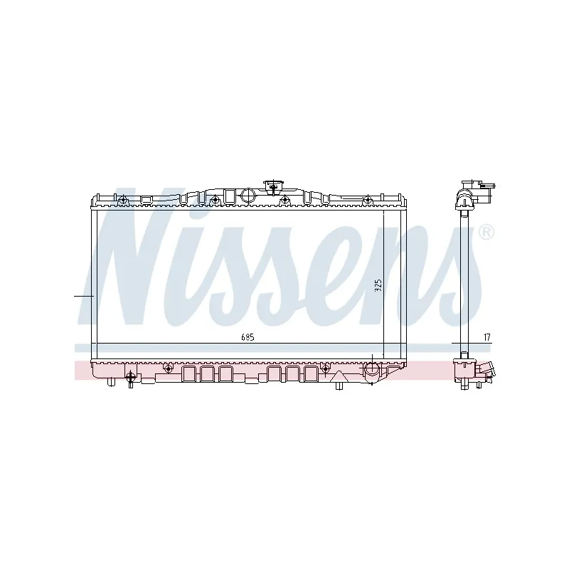 Radiateur, refroidissement du moteur NISSENS 64717