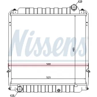 Radiateur, refroidissement du moteur NISSENS 64751