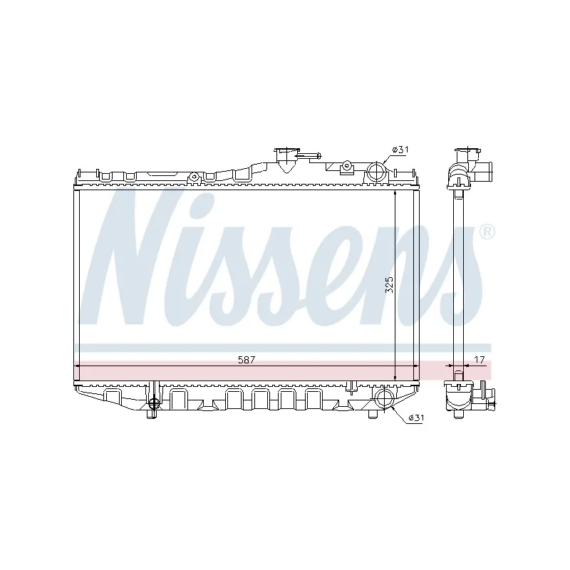Radiateur, refroidissement du moteur NISSENS 64830