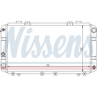 Radiateur, refroidissement du moteur NISSENS