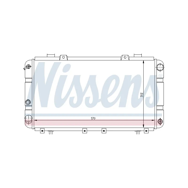 Radiateur, refroidissement du moteur NISSENS 64833